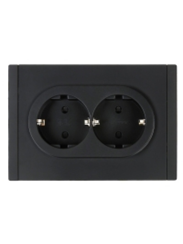 FORTE&PIANO Роз. 2-я с з/к з/ш б/к 16А FP123 чер. IEK