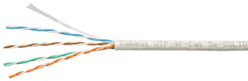 Кабель витая пара UTP CAT 5e, 4 пары,  омеднен. внутр. (305м)