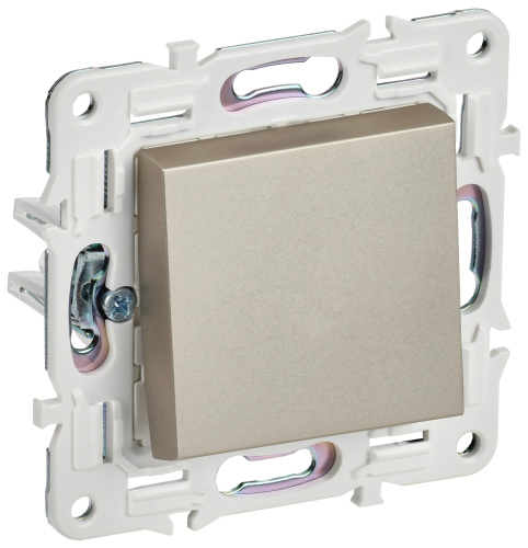 SKANDY Выключатель 1-клавишный проходной 10А SK-V02Sh шампань IEK