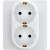 Розетка 2X2К+З БЕЛ INSPIRIA