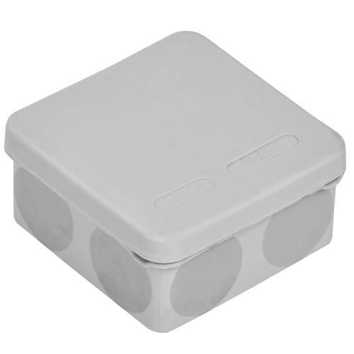 Коробка распаячная двухкомпонентная КМ42435 для открытой проводки безгалогенная (HF) 80х80х40мм IP67