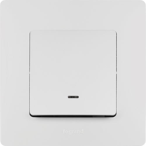 Выкл 1кл с подсв БЕЛ ETIKA