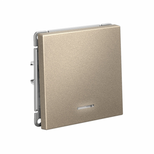 1-кл. ВЫКЛЮЧАТЕЛЬ с подсветкой, сх.1а, 10АХ, мех-м, ШАМПАНЬ