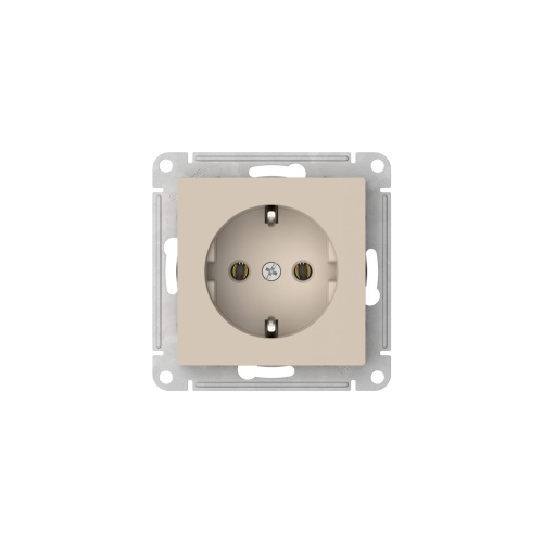 РОЗЕТКА с/з,16А,мех.,быстрозажим.клем.,ПЕСОЧНЫЙ