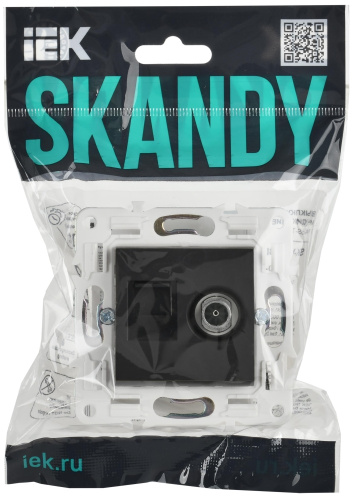 SKANDY Розетка двойная TV+RJ45 кат.5E SK-A14T титан IEK