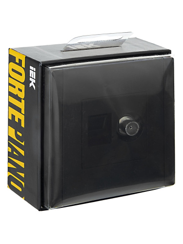 FORTE&PIANO Роз. двойная TV+RJ45 кат.5E FP136 чер. IEK