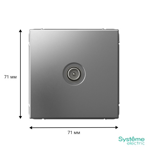 TV РОЗЕТКА оконечная 1DB, мех-м, СТАЛЬ