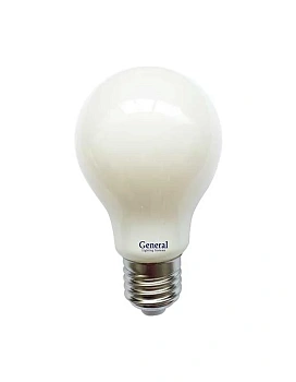 Лампа светодиодная 13W E27 2700K А60S-М Филамент матовый GENERAL