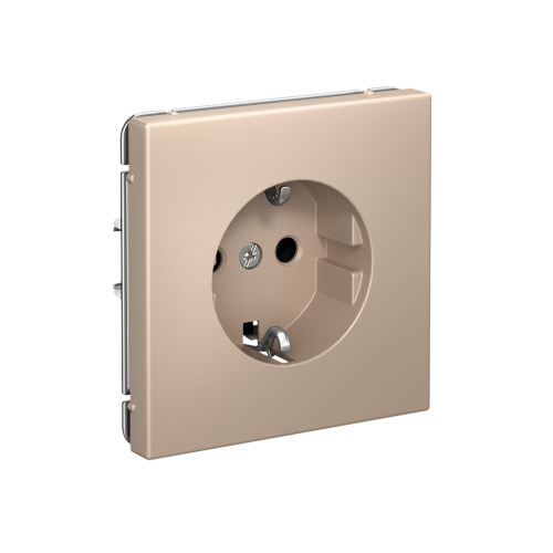 РОЗЕТКА с заземлением, 16А, мех-м, ПЕСОЧНЫЙ