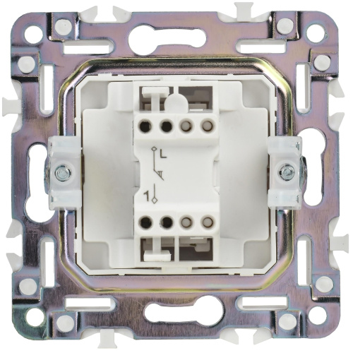 SKANDY Выключатель 1-клавишный кнопочный 10А SK-V14W арктический белый IEK