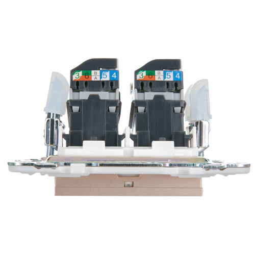 SKANDY Розетка компьютерная двойная RJ45 кат.5E SK-K03Sa песочный IEK