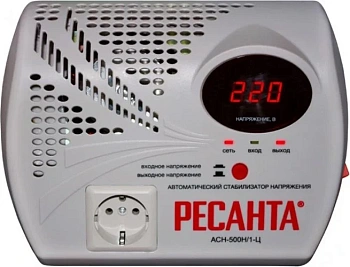 Стабилизатор  АСН1-   500 Н/1-Ц, 500Вт1ф-Ц электронный (навесной) Ресанта