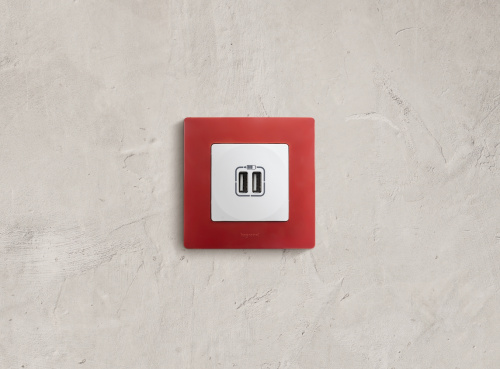 Розетка заряд 2хUSB БЕЛ ETIKA