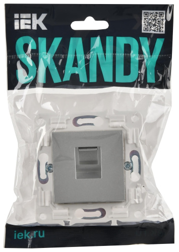 SKANDY Розетка компьютерная RJ45 кат.5E SK-K01S серебряный IEK