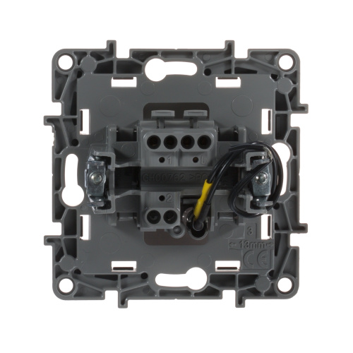 Выкл 1кл с подсв БЕЛ ETIKA