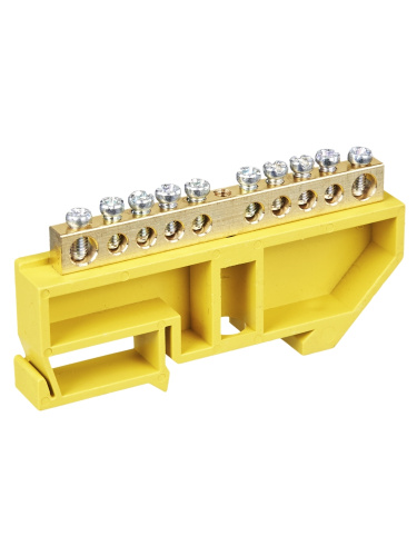 Шина PE "земля" на DIN-изол ШНИ-6х9-10-Д-Ж IEK