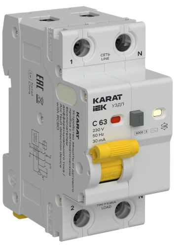 KARAT Устройство защиты от дугового пробоя с выключателем автоматическим дифференциального тока 1P+N