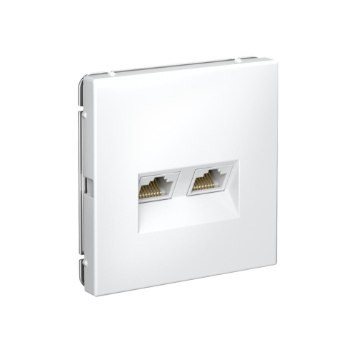 ARTGALLERY РОЗЕТКА двойная компьютерная RJ45+RJ45, кат. 5е, механизм, БЕЛЫЙ