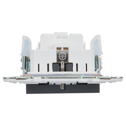 SKANDY Розетка с заземлением без защитных шторок 16А SK-R05G графит IEK