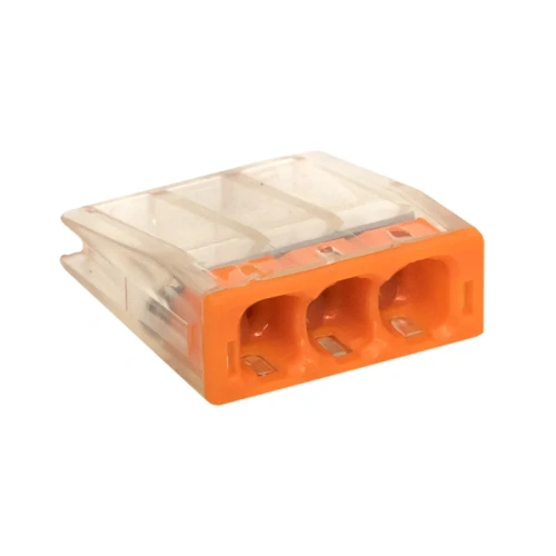 Клемма WAGO 3х2,5мм оранж/прозр с пастой 2273-243 (100шт)