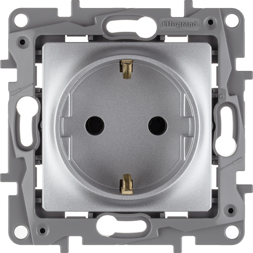 Розетка 2К+З  АЛЮ ETIKA