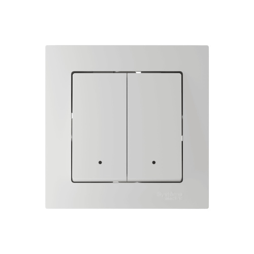 SMART 2-кл. ВЫКЛ. с подсв., Zigbee, сх.5, L+N, 10А, мех., БЕЛЫЙ