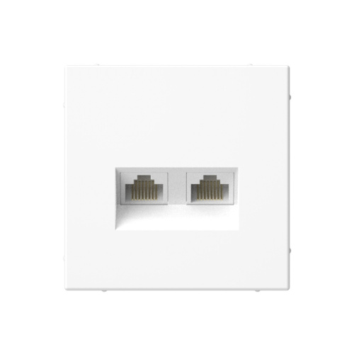 ARTGALLERY РОЗЕТКА двойная компьютерная RJ45+RJ45, кат. 5е, механизм, БЕЛЫЙ
