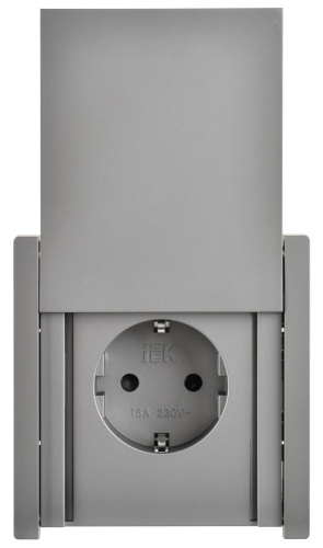 FORTE&PIANO Розетка 1-местная с заземлением с защитными шторками и крышкой винтовое крепление 16А IP