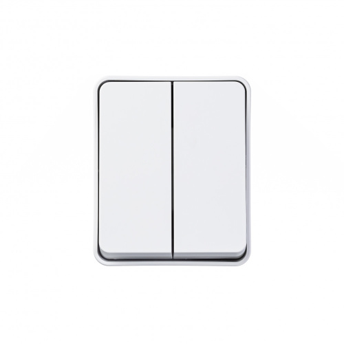 AtlasDesign PROFI IP54 О/У 2-клавишный ВЫКЛЮЧАТЕЛЬ 10 АХ, БЕЛЫЙ