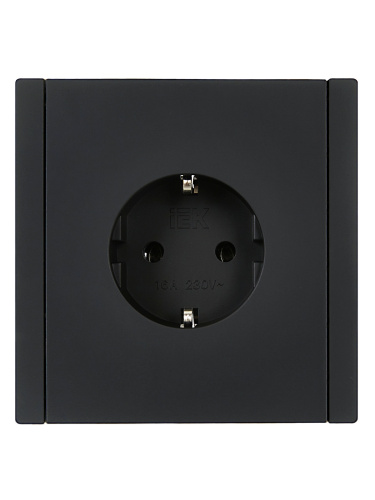 FORTE&PIANO Роз. с з/к без з/ш б/к 16А FP114 чер. IEK