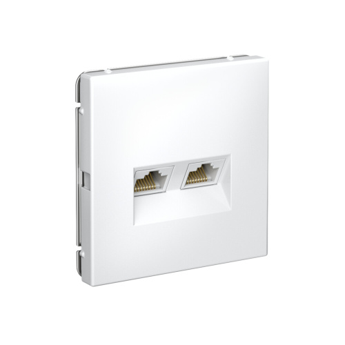 ARTGALLERY РОЗЕТКА двойная компьютерная RJ45+RJ45, кат. 5е, механизм, БЕЛЫЙ