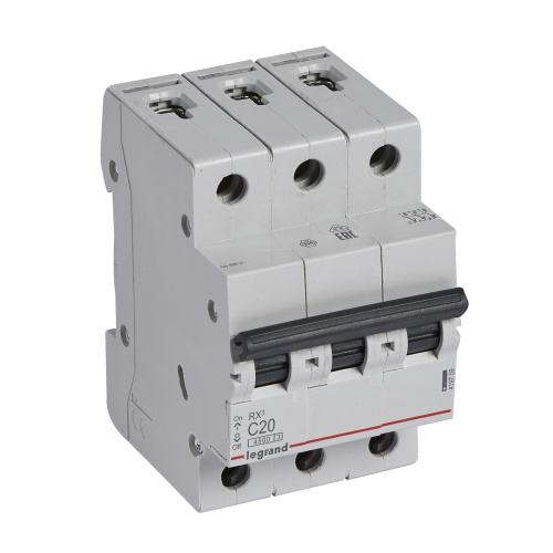 419709 Автоматический выключатель 3Р 20А 4.5кА тип С Rx3 Legrand