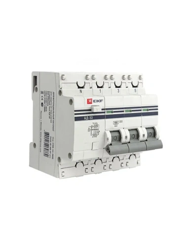 Дифференциальный автомат АД-32 3P+N 25А/30мА (хар. C, AC, электронный, защита 270В) 4,5кА EKF PROxima