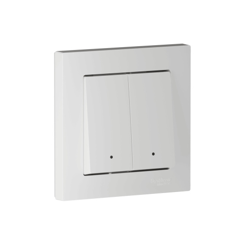 SMART 2-кл. ВЫКЛ. с подсв., Zigbee, сх.5, L+N, 10А, мех., БЕЛЫЙ