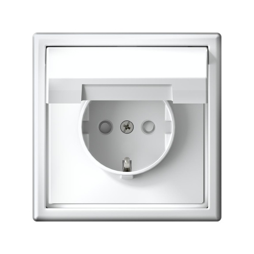 ARTGALLERY РОЗЕТКА с заземл. со шторк. с крышк., 16А, IP20,  механизм, быстрозажим. клем., БЕЛЫЙ
