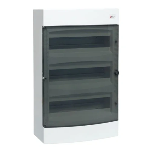 Щит распределительный навесной "Unix" прозрачная дверь 3х18 (54) модулей 526x396x112 IP40