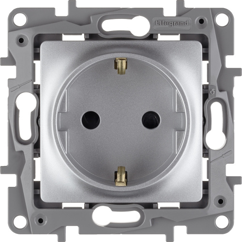 Розетка 2К+З шт АЛЮ ETIKA