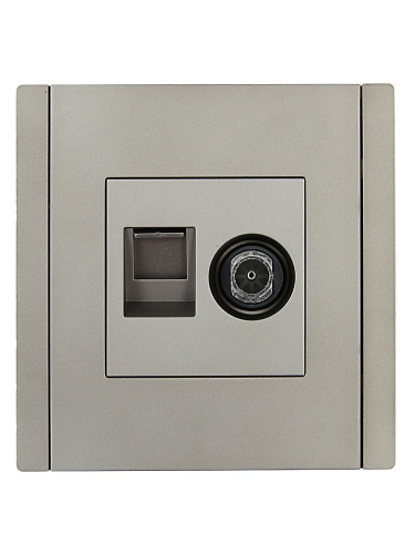 FORTE&PIANO Роз. двойная TV+RJ45 кат.5E FP536 ст. IEK