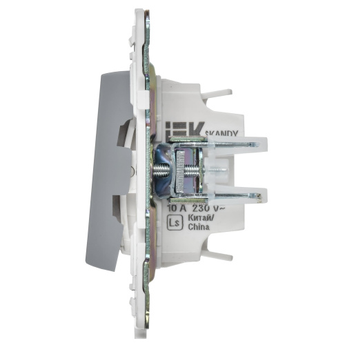 SKANDY Выключатель 2-клавишный 10А SK-V04Gr серый IEK