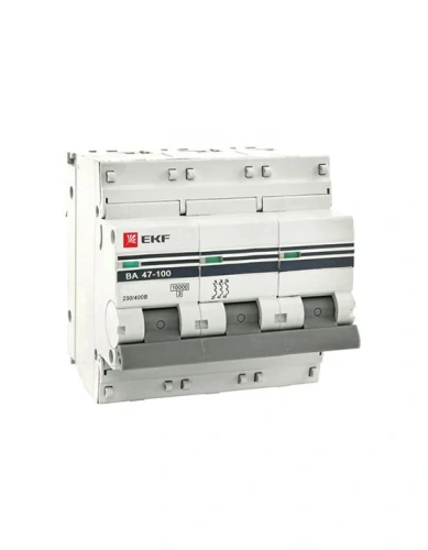 Автоматический выключатель 3P 40А (D) 10kA ВА 47-100 EKF PROxima