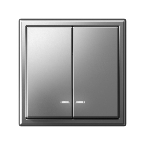 2-кл. ВЫКЛЮЧАТЕЛЬ с подсветкой, сх.5а, 10АХ, мех-м, СТАЛЬ