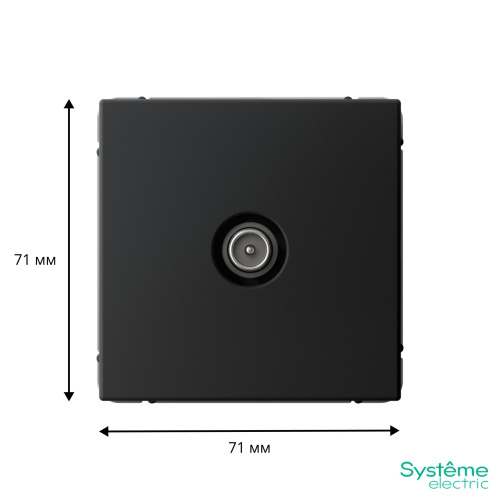 TV РОЗЕТКА оконечная 1DB, мех-м, КАРБОН