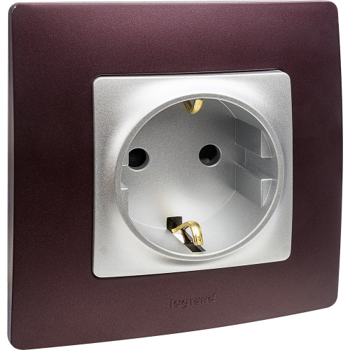 Розетка 2К+З шт АЛЮ ETIKA