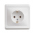 ЭТЮД С/У РОЗЕТКА с заземлением без шторок 16А 250B, БЕЛЫЙ, Россия