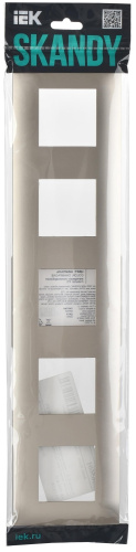 SKANDY Рамка 5-местная SK-F05Sh шампань IEK