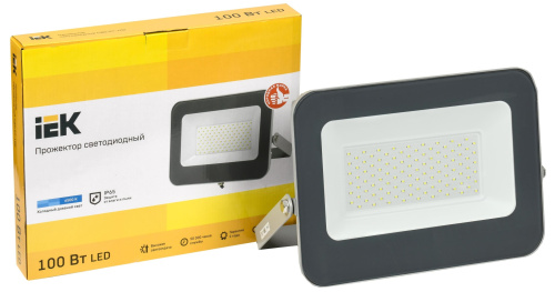Прожектор СДО 07-100 светодиодный серый IP65 IEK
