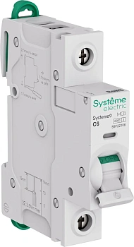 Автоматический выключатель (АВ) C 6A 1P 6kA 230В Systeme9 Systeme Electric