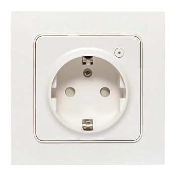 Умная розетка Стокгольм 1-местная 16А белый Zigbee EKF Сonnect