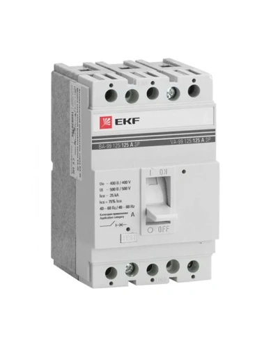 Выключатель автоматический ВА-99 125/ 16А 3P 25кА EKF PROxima