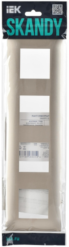 SKANDY Рамка 4-местная SK-F04Sh шампань IEK